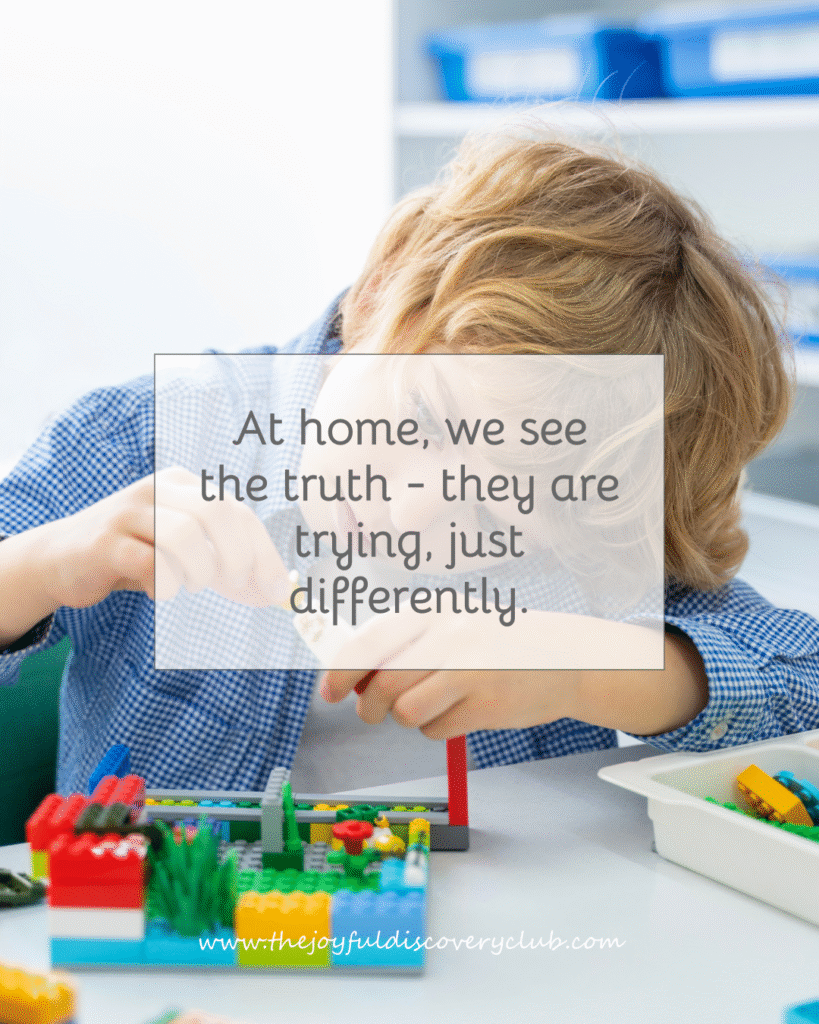 neurodiverse learner playing with lego