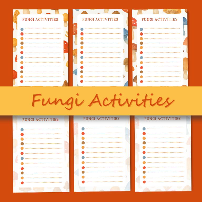 Fungi Activity Note Paper