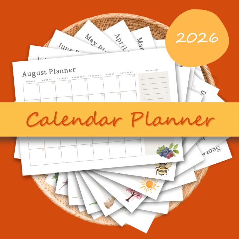 2026 monthly calendar